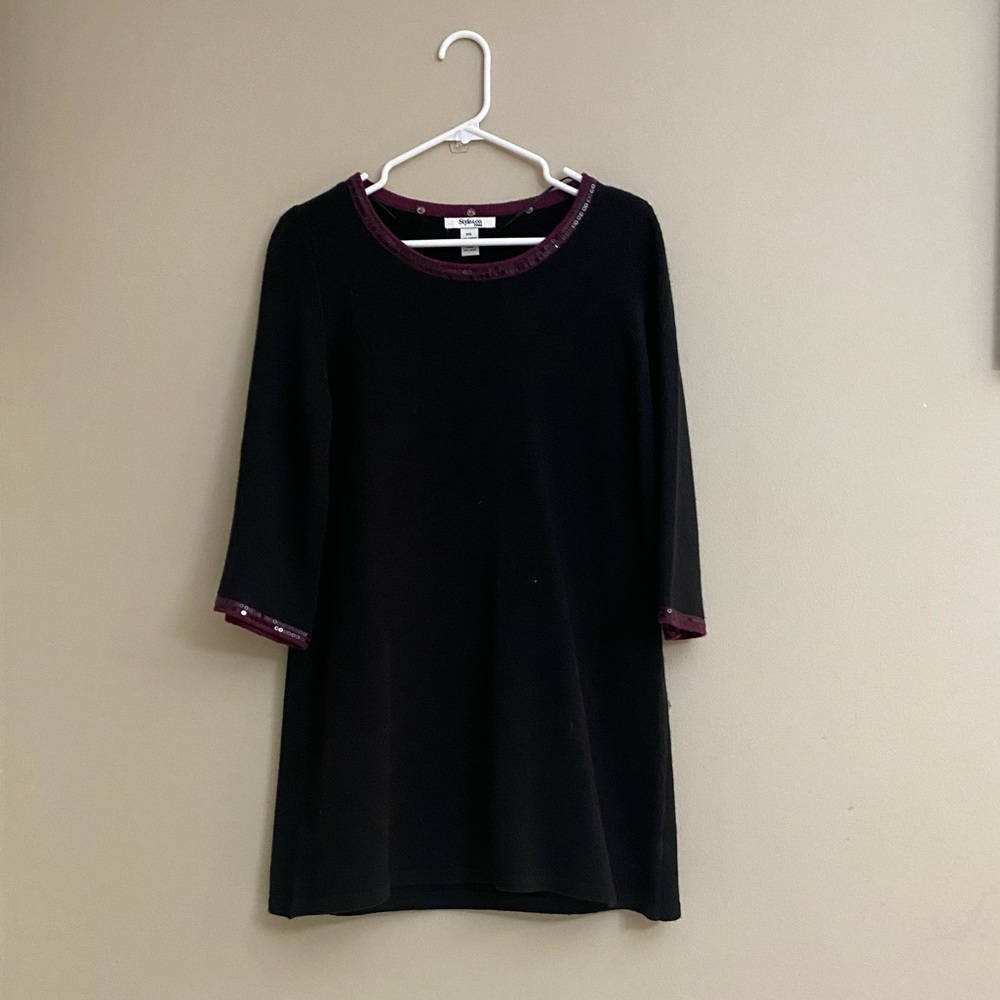 STYLE & CO Black Sweater with Scarf